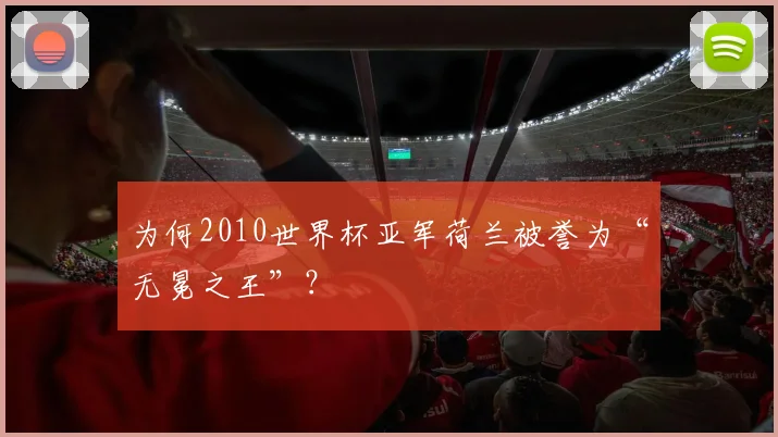 为何2010世界杯亚军荷兰被誉为“无冕之王”?